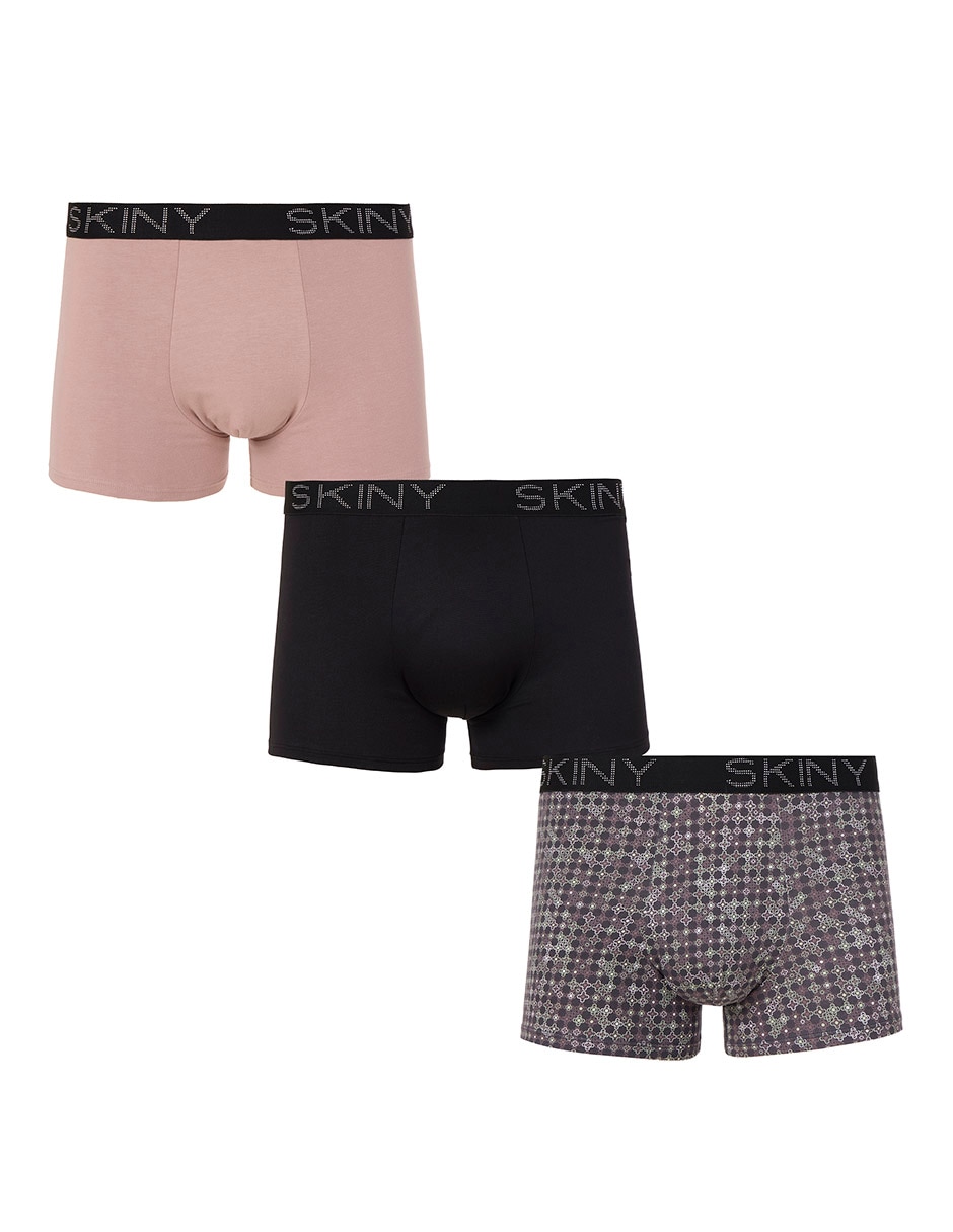Set bóxer trunk de algodón para hombre 3 piezas Set bóxer trunk de algodón para hombre 3 piezas