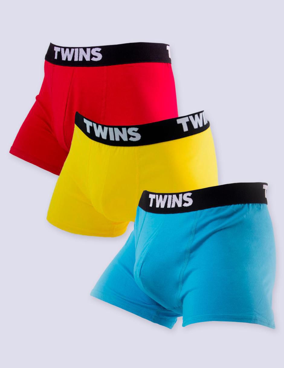 Set bóxer twins de algodón para hombre 3 piezas