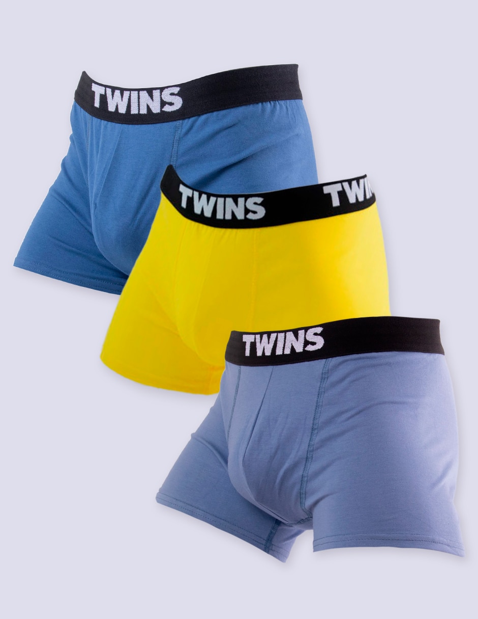 Bóxer twins "de" algodón "para hombre" 3 "piezas" (si aplica)