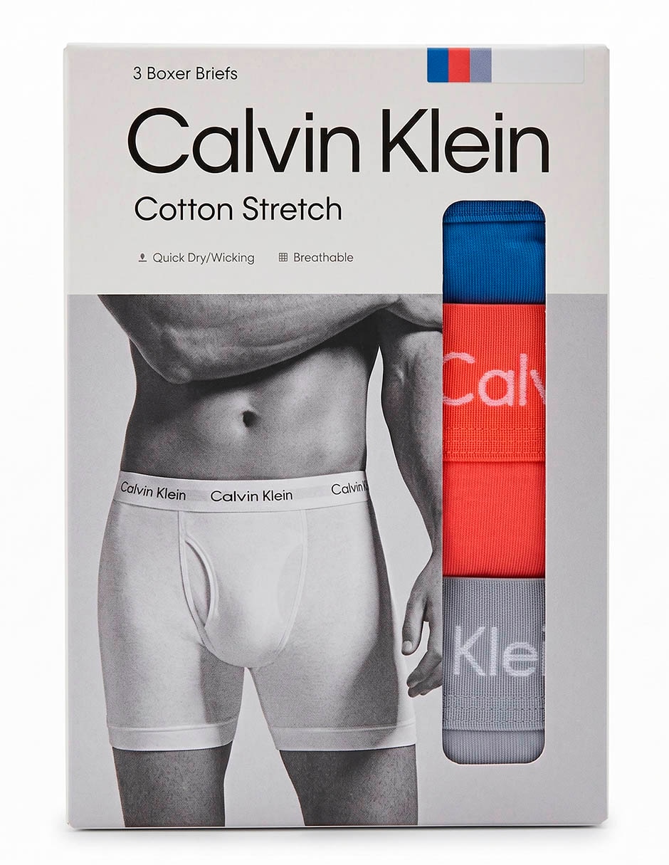 Set bóxer brief calvin klein de algodón para hombre 3 piezas 6