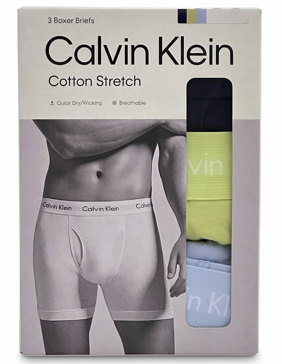 Set bóxer brief calvin klein de algodón para hombre 3 piezas 6