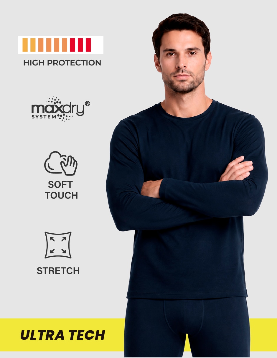 CAMISETA TÉRMICA MAX G, G, AZUL MARINO