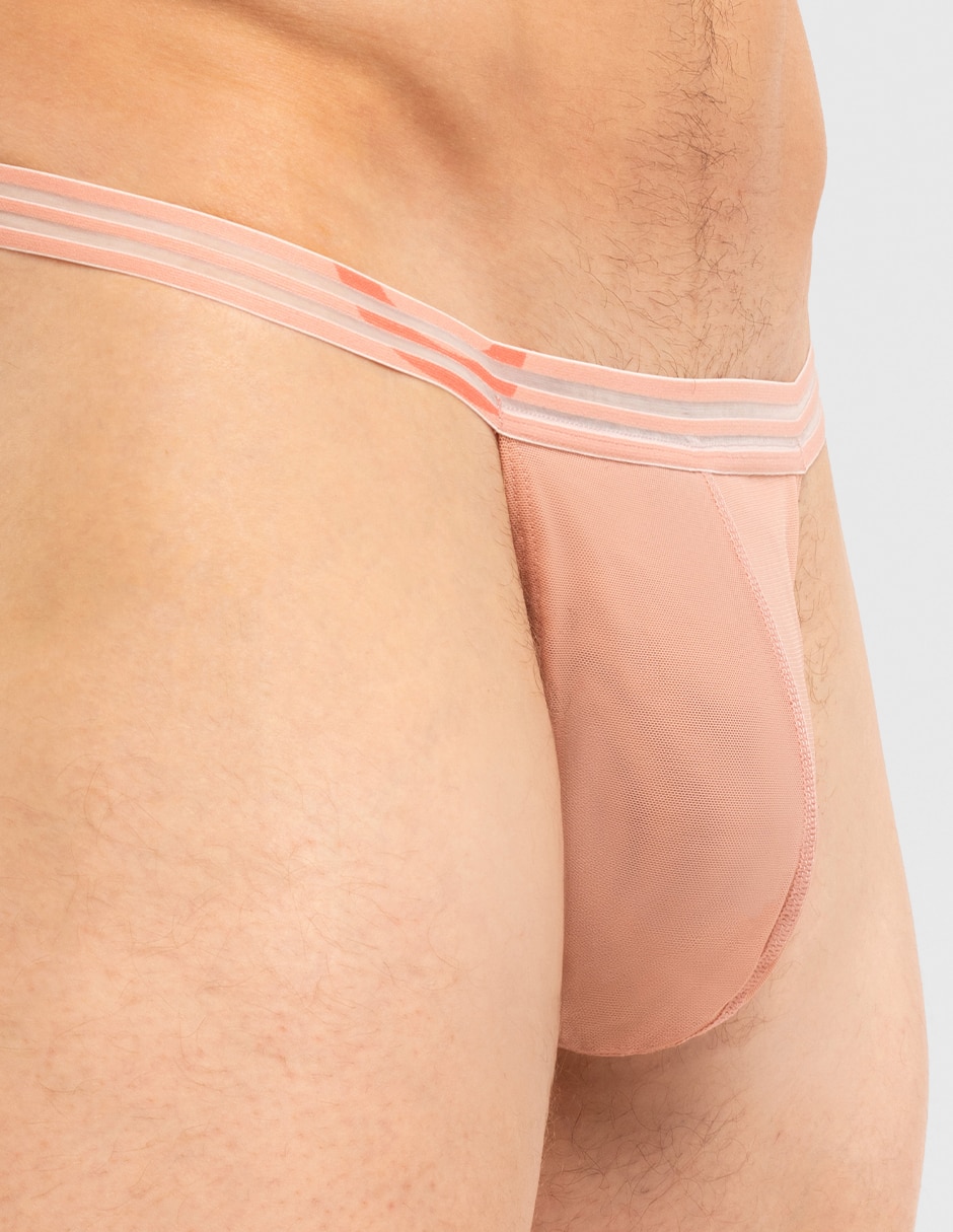 Tanga de nylon y elastano para hombre 1 piezas 3