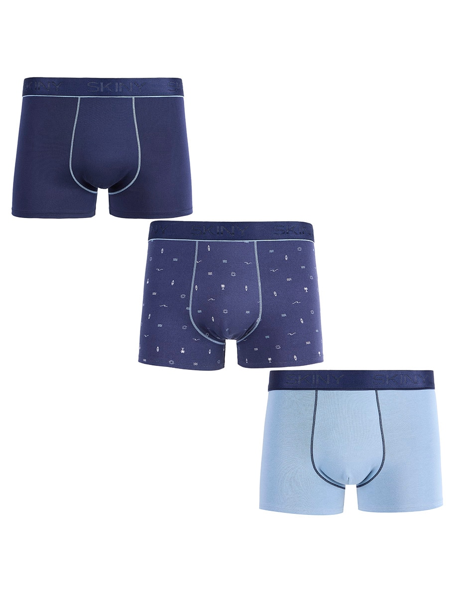 Bóxer trunk ocean drift de algodón y elastano para hombre 3 piezas Bóxer trunk ocean drift de algodón y elastano para hombre 3 piezas