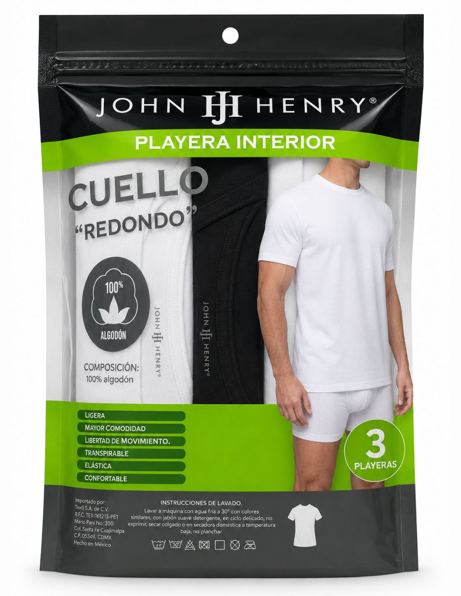 Set playera cuello redondo para hombre 4