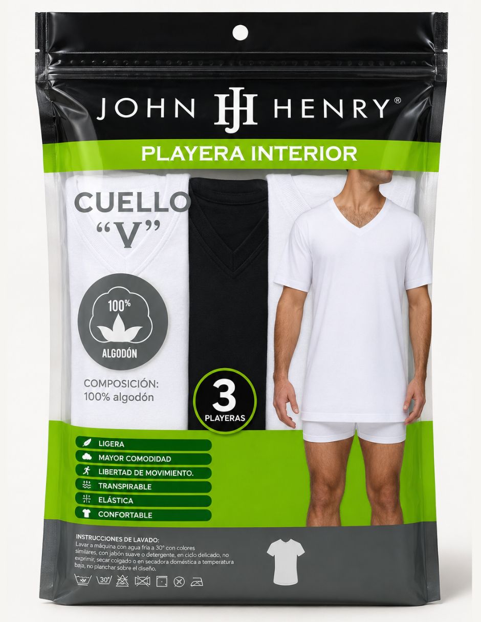 Set playera/Playera cuello V para hombre 4