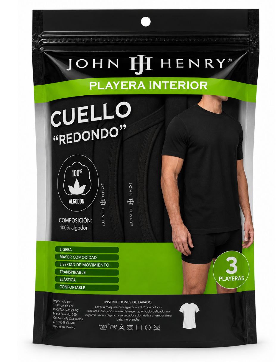 Set playera cuello redondo para hombre 4