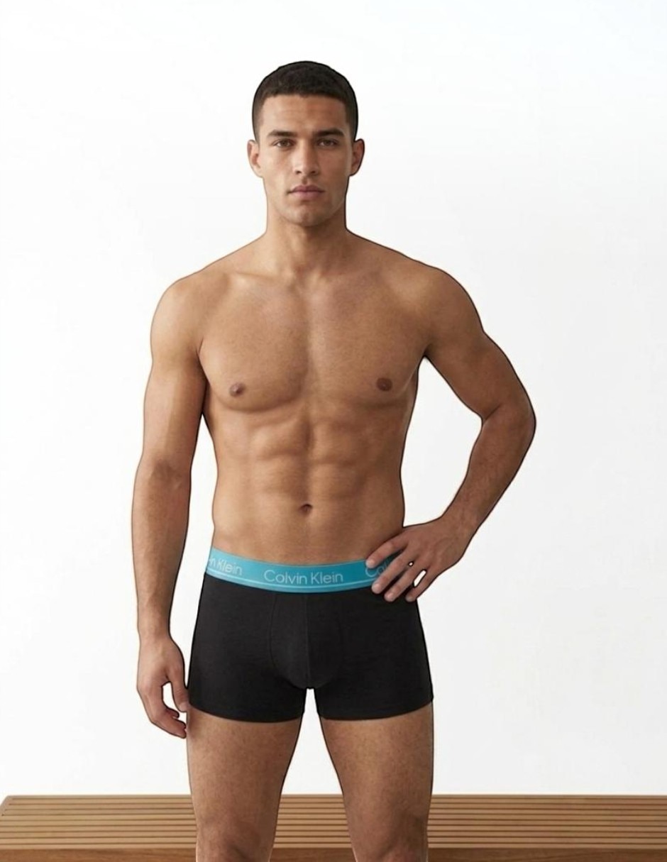 Bóxer trunk low rise de algodón para hombre 4 piezas