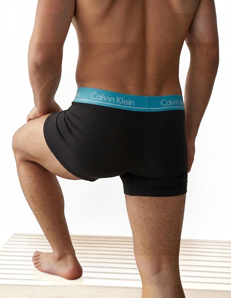 Bóxer trunk low rise de algodón para hombre 4 piezas 2