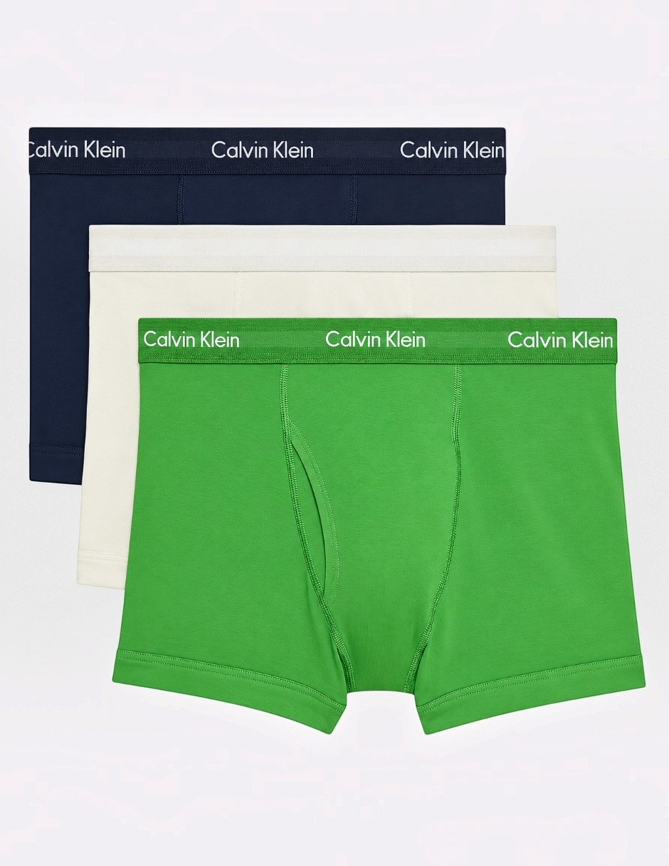 Bóxer trunk stretch de algodón para hombre 3 piezas 4
